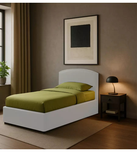 Letto singolo con - , contenitore