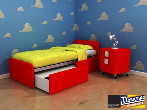 Letto contenitore 964c - letto, bambini