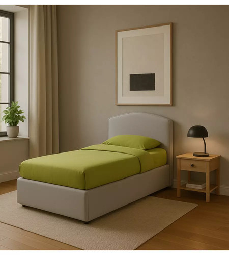 Letto singolo con - , contenitore