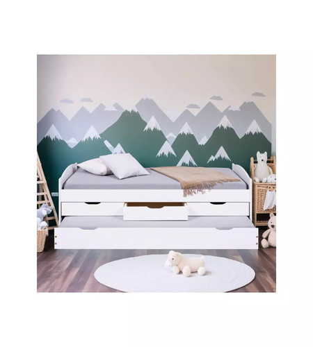 Letto singolo con - , cassetti