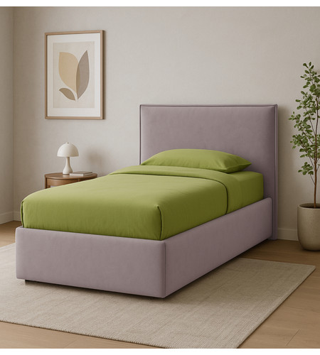 Letto singolo con - , contenitore