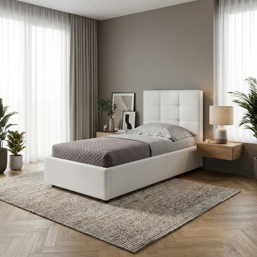 Letto singolo contenitore rete - letto,